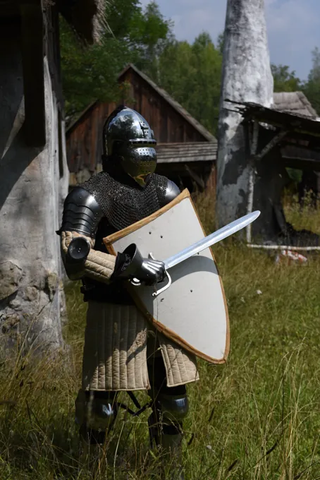 Armour, sword and shield