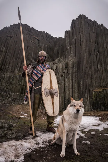 Historical costume on location